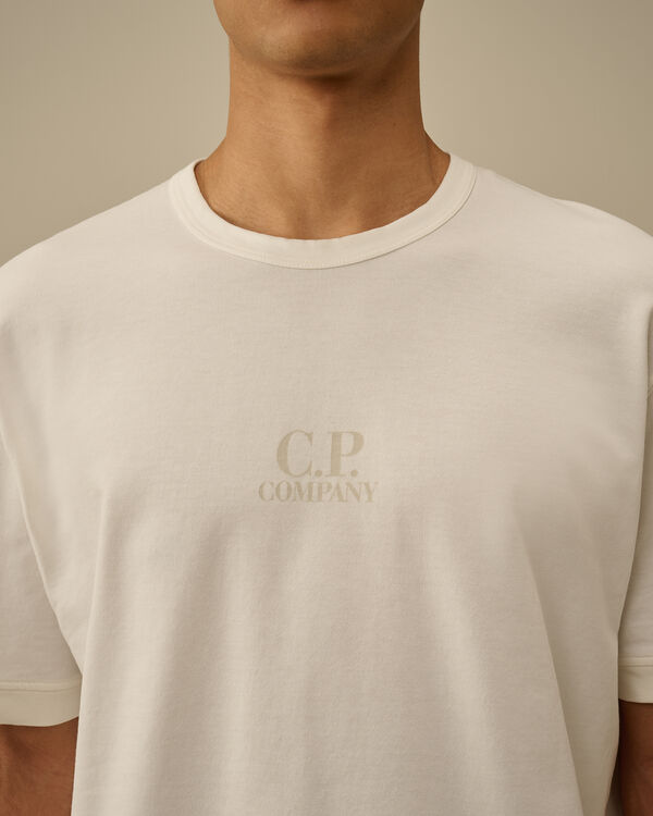 C.p. Company Light Fleece Short Sleeve Sweatshirt GAUZE WHITE