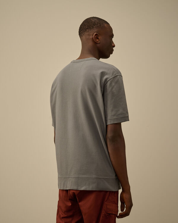 C.p. Company Light Fleece Short Sleeve Sweatshirt SMOKED PEARL - GREY