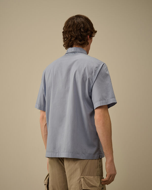 C.p. Company Light Mussola Boxy Short Sleeve Shirt LAVANDER VIOLET
