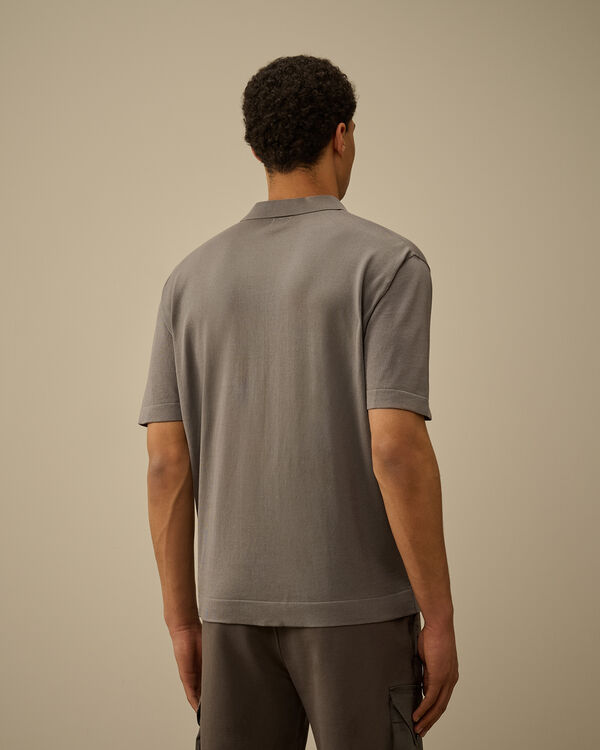 C.p. Company Lisle Thread Polo Knit SMOKED PEARL - GREY