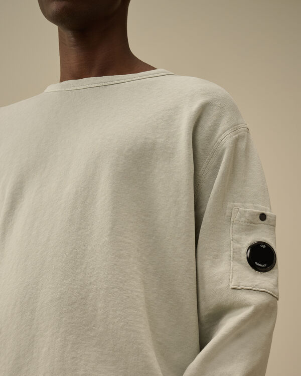 C.p. Company Malfilè Fleece Crewneck Sweatshirt BLUE FOX - GREY