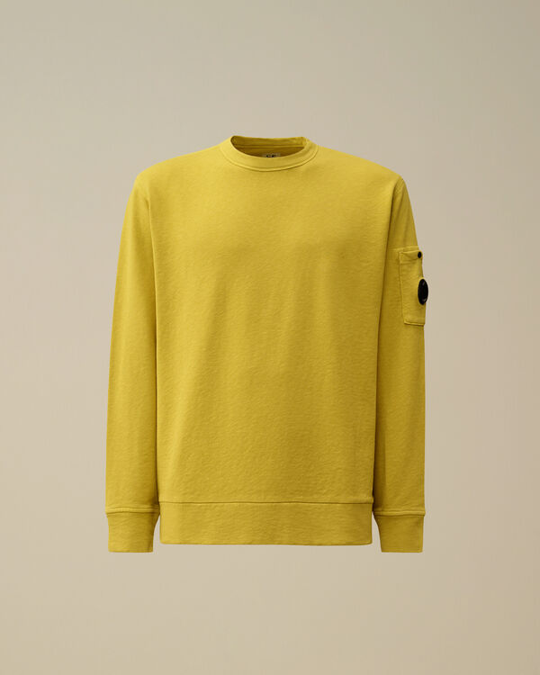 c.p. company Malfilè Fleece Crewneck Sweatshirt CRESS GREEN - YELLOW c.p. company Malfilè Fleece Crewneck Sweatshirt CRESS GREEN - YELLOW