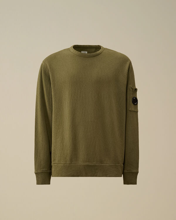 c.p. company Malfilè Fleece Crewneck Sweatshirt THYME - GREEN