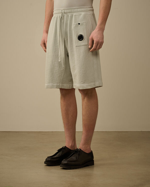 C.p. Company Malfilè Fleece Lens Shorts BLUE FOX - GREY