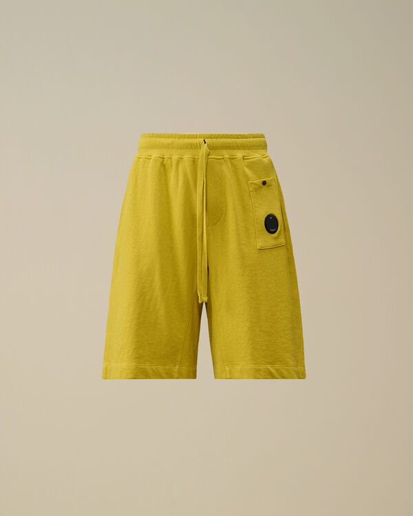 c.p. company Malfilè Fleece Lens Shorts CRESS GREEN - YELLOW