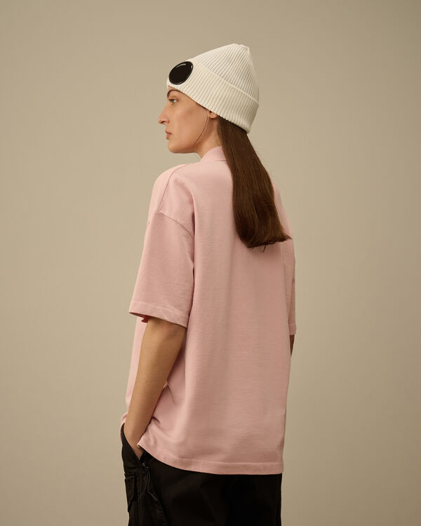 C.p. Company Micro Pattern Jersey Jacquard Polo MISTY ROSE - PINK