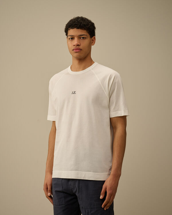 C.p. Company Micronet Jersey Raglan Logo T-Shirt GAUZE WHITE