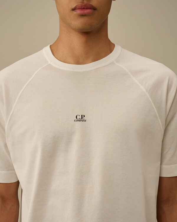 C.p. Company Micronet Jersey Raglan Logo T-Shirt GAUZE WHITE