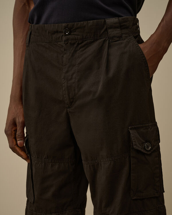 C.p. Company Microreps Loose Patch Pocket Pants BLACK