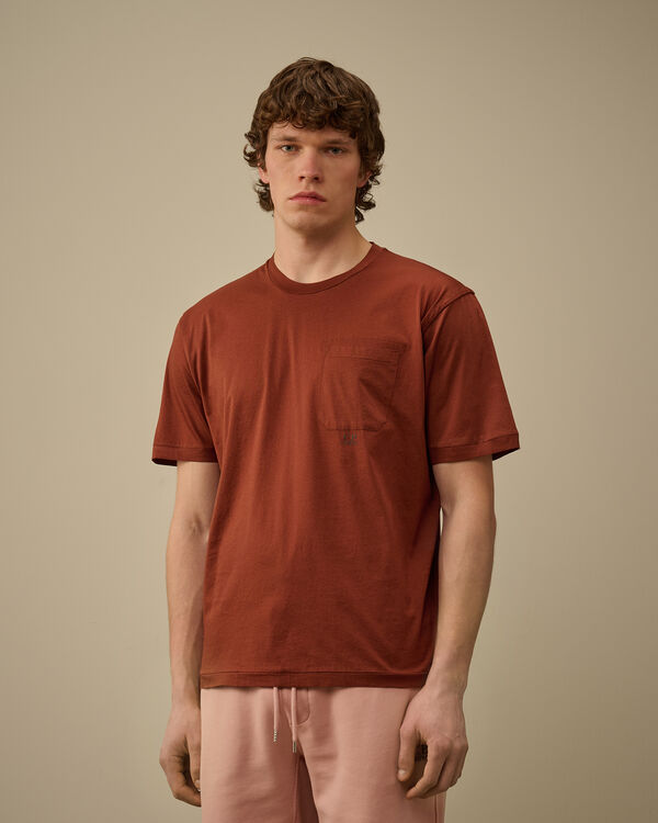 C.p. Company No Gravity Jersey Chest Pocket T-Shirt SABLE - BROWN