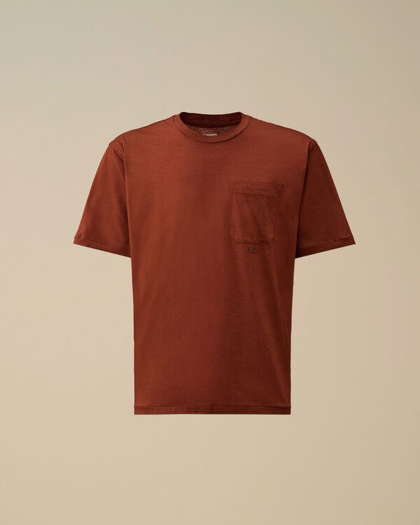 c.p. company No Gravity Jersey Chest Pocket T-Shirt SABLE - BROWN