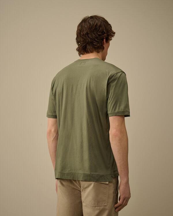 C.p. Company No Gravity Jersey Chest Pocket T-Shirt THYME - GREEN