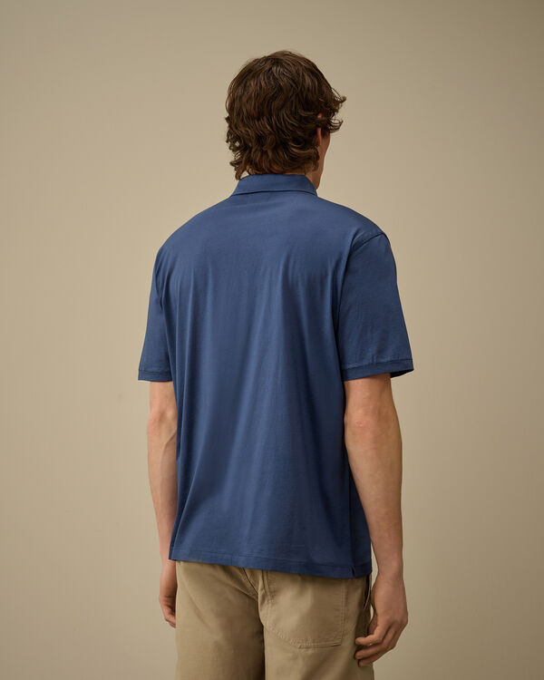 C.p. Company No Gravity Jersey Logo Polo OCEANA - BLUE