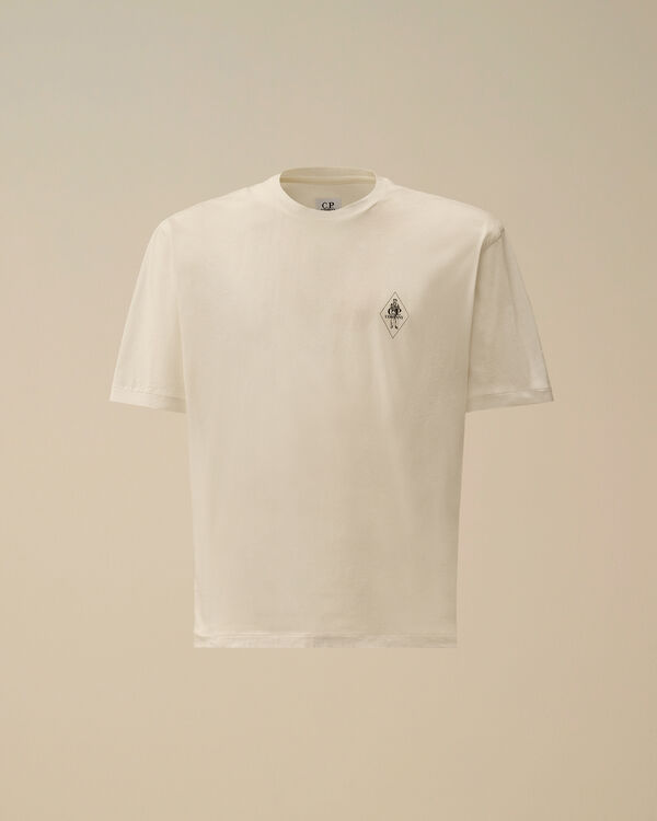 c.p. company No Gravity Jersey Logo T-Shirt GAUZE WHITE