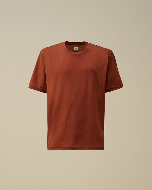 c.p. company No Gravity Jersey Logo T-Shirt SABLE - BROWN