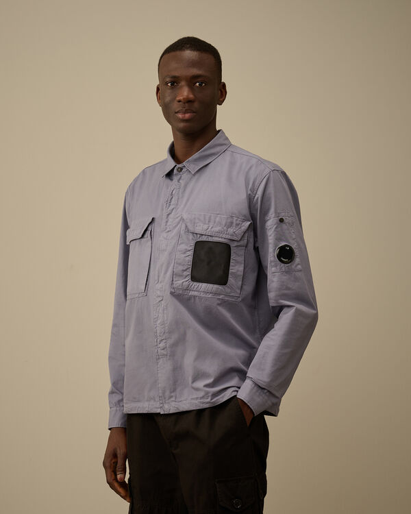 C.p. Company Organic Gabardine Lens Overshirt LAVANDER VIOLET