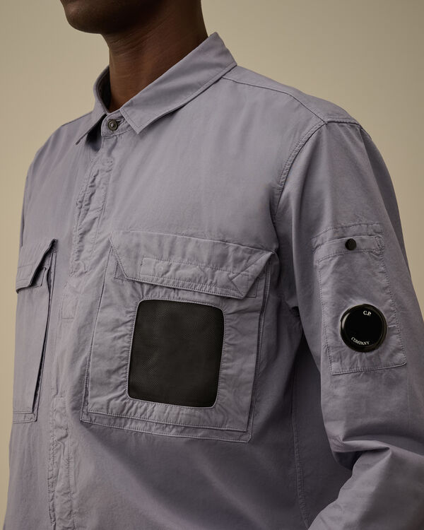 C.p. Company Organic Gabardine Lens Overshirt LAVANDER VIOLET