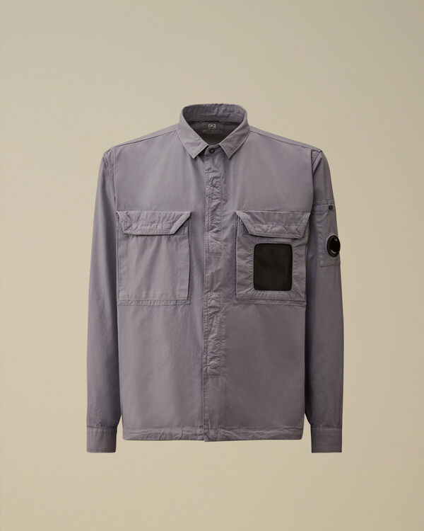 c.p. company Organic Gabardine Lens Overshirt LAVANDER VIOLET