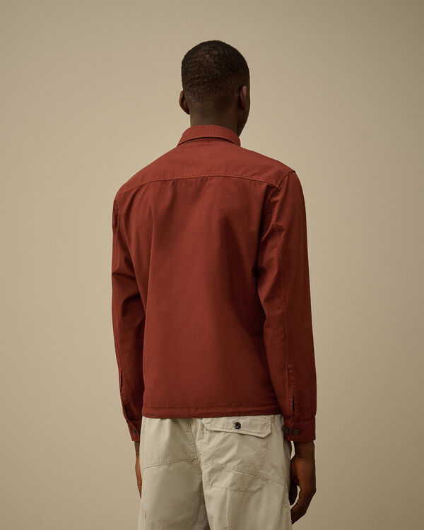 C.p. Company Organic Gabardine Lens Overshirt SABLE - BROWN