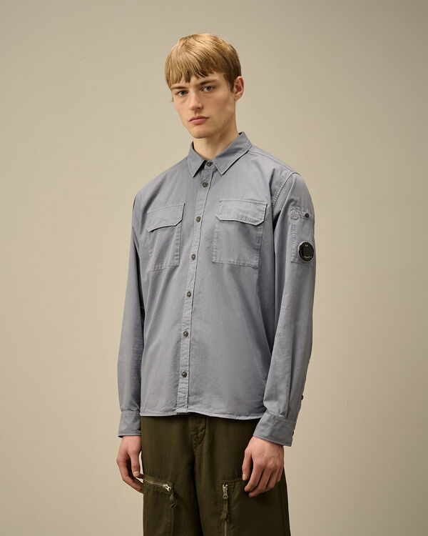 C.p. Company Organic Gabardine Lens Shirt LAVANDER VIOLET