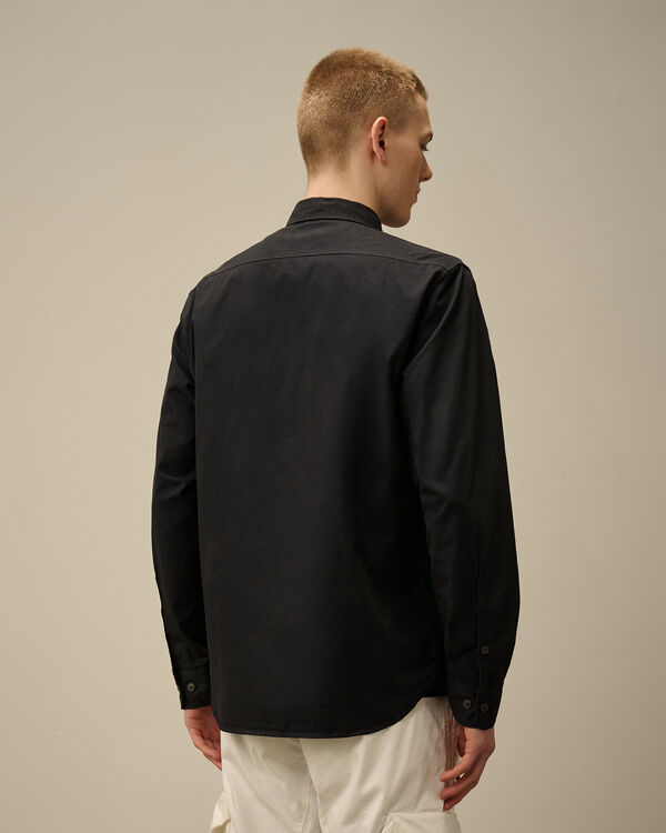 C.p. Company Organic Gabardine Lens Shirt TOTAL ECLIPSE - BLUE