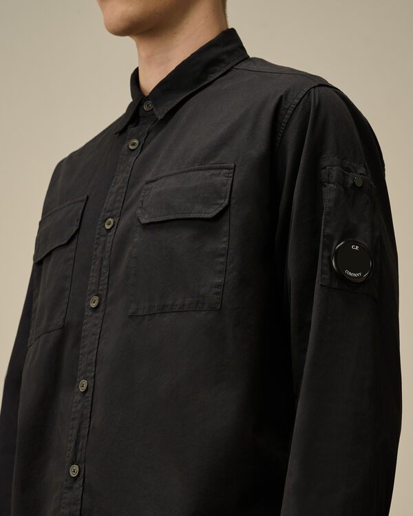 C.p. Company Organic Gabardine Lens Shirt TOTAL ECLIPSE - BLUE
