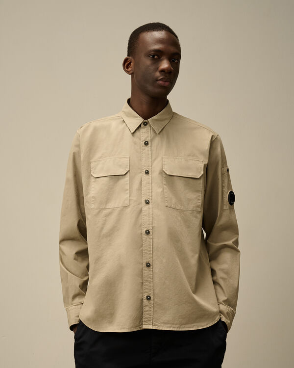 C.p. Company Organic Gabardine Lens Shirt VINTAGE KHAKI - BEIGE