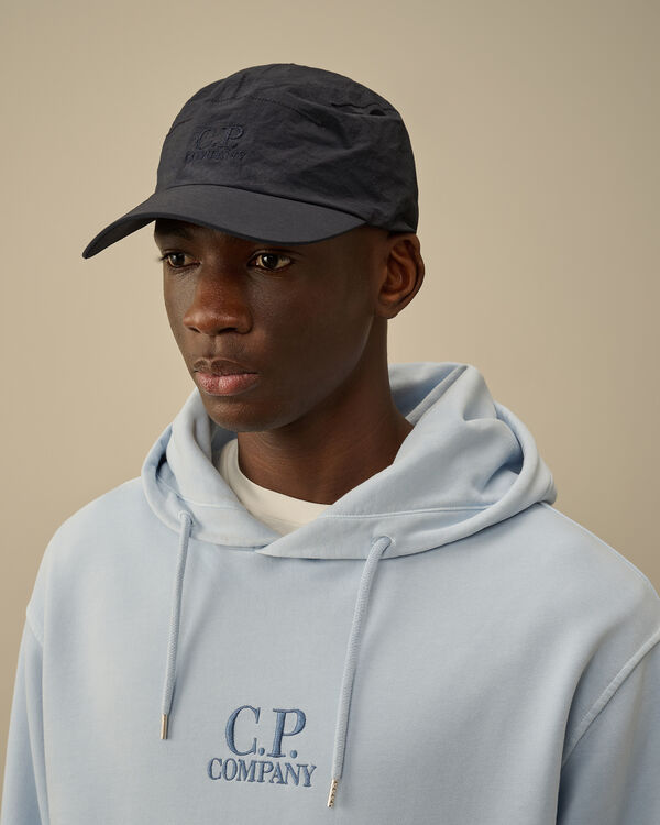 C.p. Company Plain Paper Touch Logo Cap TOTAL ECLIPSE - BLUE