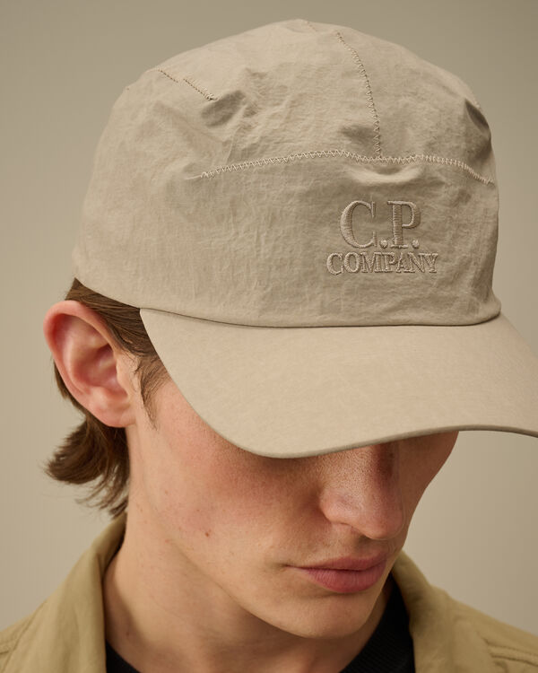 C.p. Company Plain Paper Touch Logo Cap VINTAGE KHAKI - BEIGE
