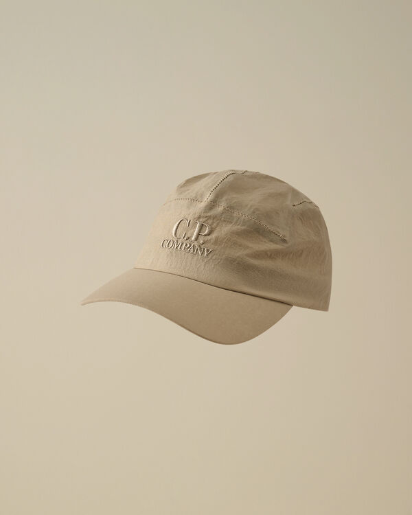 c.p. company Plain Paper Touch Logo Cap VINTAGE KHAKI - BEIGE