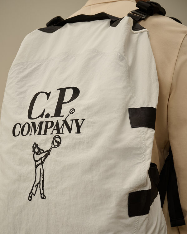 C.p. Company Plain Paper Touch Tennis Bag OPTICAL WHITE