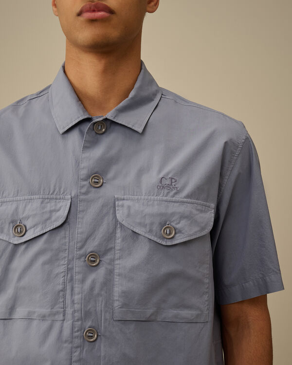 C.p. Company Popeline Boxy Short Sleeve Shirt LAVANDER VIOLET
