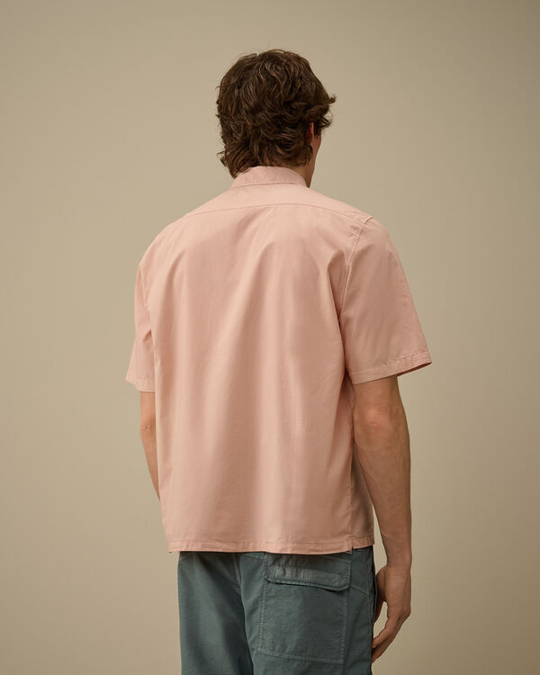 C.p. Company Popeline Short Sleeve Shirt MISTY ROSE - PINK