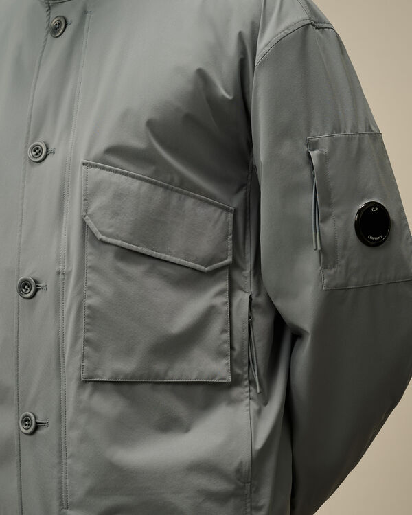C.p. Company Pro-Tek Buttoned Hooded Jacket STORMY WEATHER - BLUE