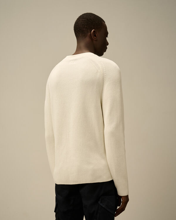 C.p. Company Sea Island Crewneck Lens Knit GAUZE WHITE