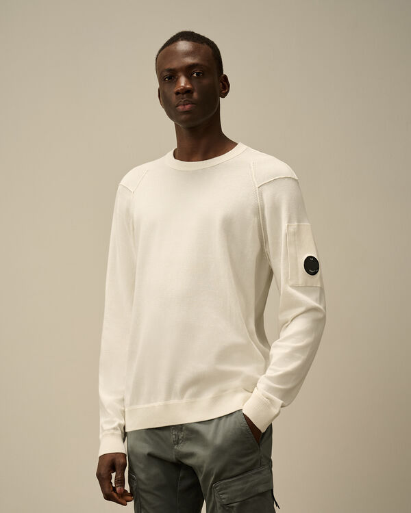 C.p. Company Sea Island Crewneck Lens Knit GAUZE WHITE