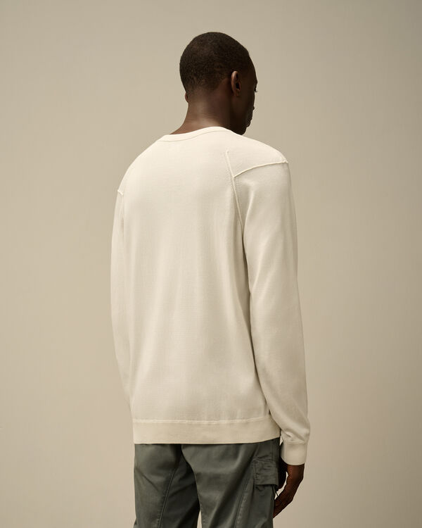 C.p. Company Sea Island Crewneck Lens Knit GAUZE WHITE