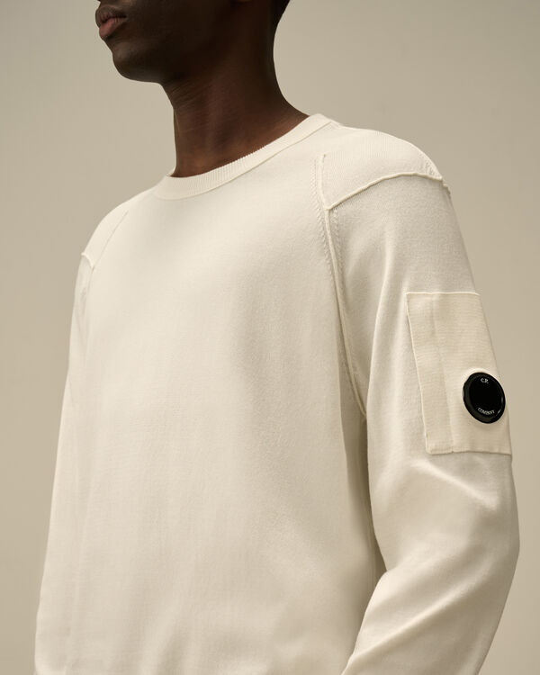 C.p. Company Sea Island Crewneck Lens Knit GAUZE WHITE