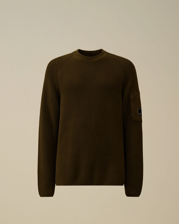 c.p. company Sea Island Crewneck Lens Knit IVY GREEN