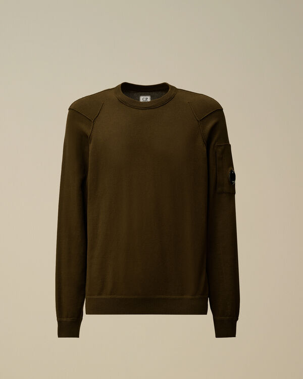 c.p. company Sea Island Crewneck Lens Knit IVY GREEN