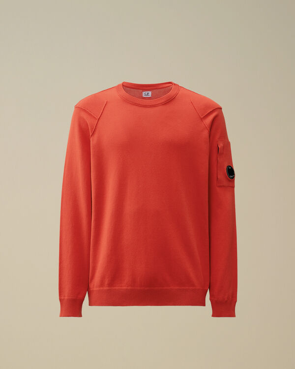 c.p. company Sea Island Crewneck Lens Knit POINCIANA - ORANGE