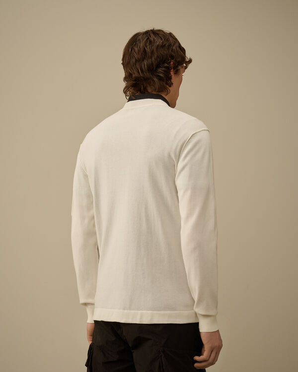 C.p. Company Sea Island Full Button Lens Cardigan GAUZE WHITE