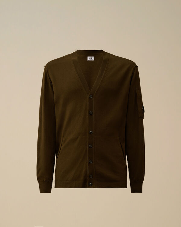 c.p. company Sea Island Full Button Lens Cardigan IVY GREEN