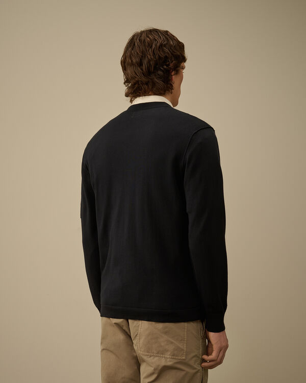 C.p. Company Sea Island Full Button Lens Cardigan TOTAL ECLIPSE - BLUE