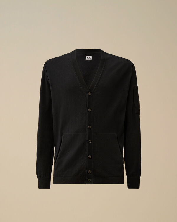 c.p. company Sea Island Full Button Lens Cardigan TOTAL ECLIPSE - BLUE