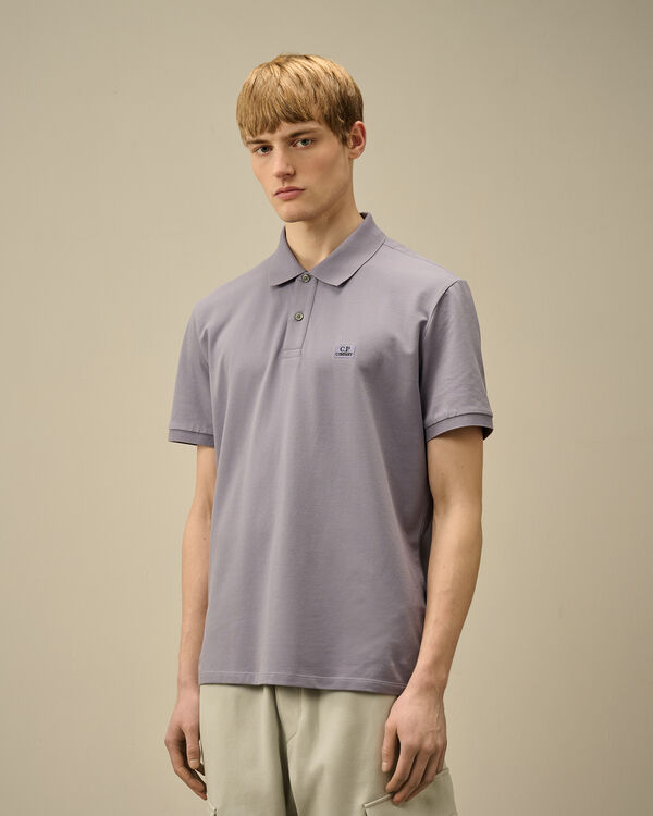 C.p. Company Stretch Piquet Logo Polo LAVANDER VIOLET