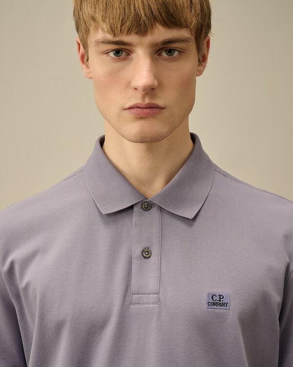 C.p. Company Stretch Piquet Logo Polo LAVANDER VIOLET