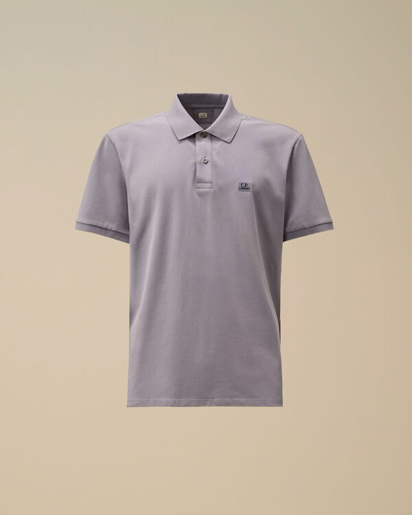 c.p. company Stretch Piquet Logo Polo LAVANDER VIOLET
