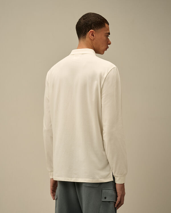 C.p. Company Stretch Piquet Longsleeve Polo GAUZE WHITE