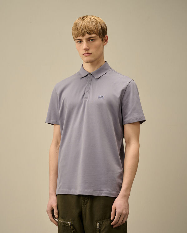 C.p. Company Stretch Piquet Three-Button Logo Polo LAVANDER VIOLET